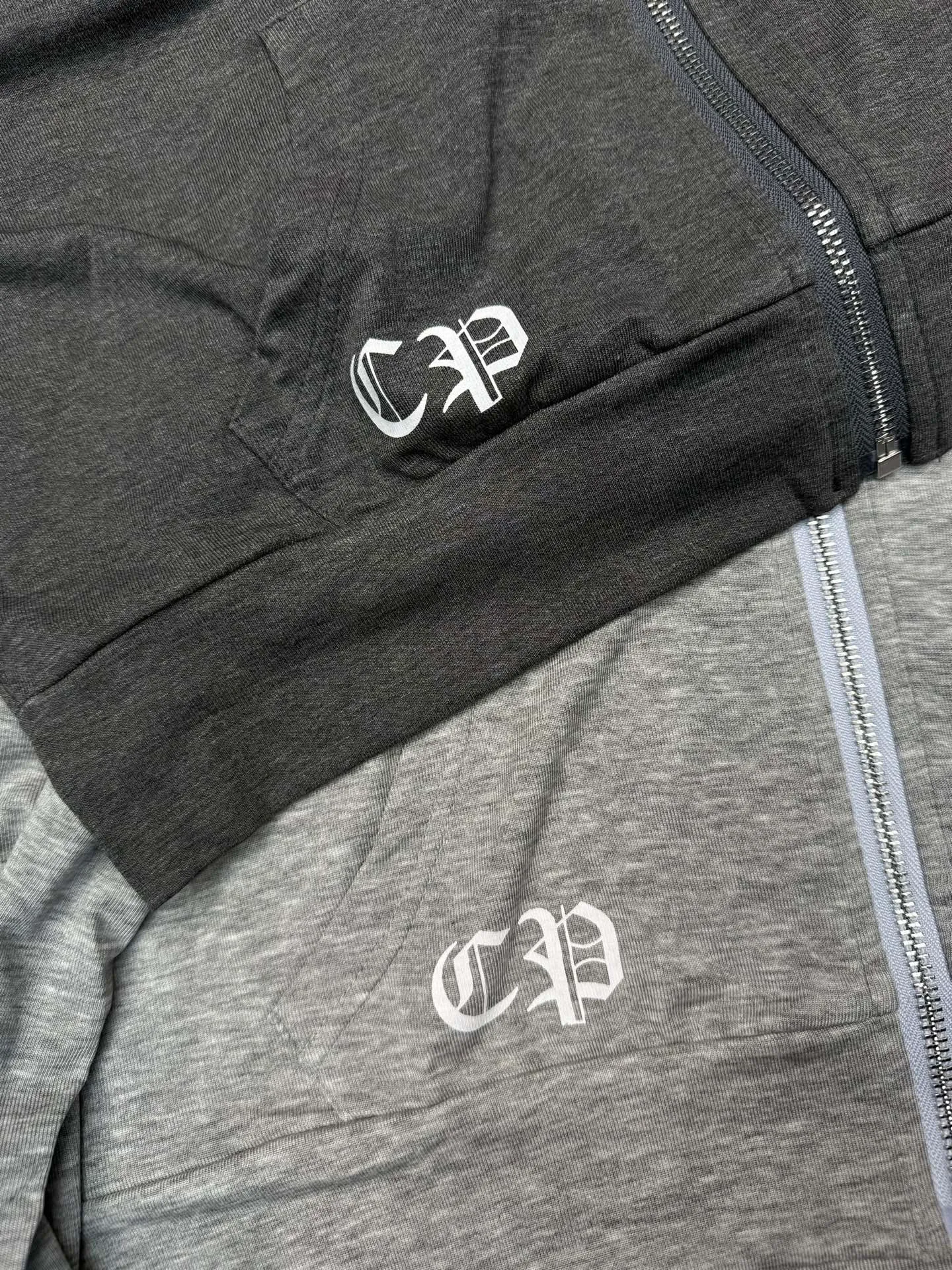 P198 ChromeHeart•25ss heavy print short zipper jacket in stock, focus on quality and compare at will Size: S M L Color: dark gray light gray
